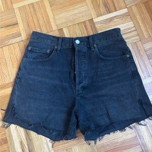 AGOLDE Black Denim Shorts